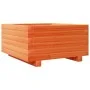 Solid pine wood planter in brown wax 50x50x26.5 cm by , Pots and planters - Ref: Foro24-847295, Price: 63,53 €, Discount: %