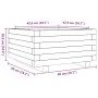 Solid pine wood planter in brown wax 50x50x26.5 cm by , Pots and planters - Ref: Foro24-847295, Price: 63,53 €, Discount: %