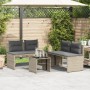Set de sofás de jardín 4 pzas y cojines ratán sintético gris de , Conjuntos de jardín - Ref: Foro24-4003883, Precio: 287,07 €...