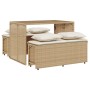 Set comedor de jardín 3 pzas con cojines ratán sintético beige de , Conjuntos de jardín - Ref: Foro24-4003906, Precio: 251,16...