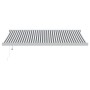 Toldo retráctil aluminio y tela gris antracita y blanco 4,5x3 m de , Toldos - Ref: Foro24-3216136, Precio: 810,19 €, Descuent...