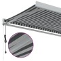Toldo retráctil aluminio y tela gris antracita y blanco 4,5x3 m de , Toldos - Ref: Foro24-3216136, Precio: 810,19 €, Descuent...