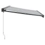 Toldo retráctil aluminio y tela antracita y blanco 3,5x2,5 m de , Toldos - Ref: Foro24-3216129, Precio: 538,44 €, Descuento: %