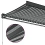 Toldo retráctil aluminio y tela antracita y blanco 3,5x2,5 m de , Toldos - Ref: Foro24-3216129, Precio: 538,44 €, Descuento: %