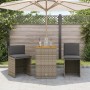Sillas y mesita de jardín con cojines 3 piezas ratán PE gris de , Conjuntos de jardín - Ref: Foro24-4003876, Precio: 203,29 €...