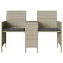Garden sofa 2 seats with table and stools in light gray PE rattan by , Outdoor sofas - Ref: Foro24-4003895, Price: 190,56 €, ...