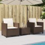 Sillas y mesita de jardín con cojines 3 piezas ratán PE marrón de , Conjuntos de jardín - Ref: Foro24-4003897, Precio: 236,75...