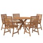 Juego de comedor de jardín 6 piezas madera maciza de acacia de , Conjuntos de jardín - Ref: Foro24-3283567, Precio: 533,38 €,...