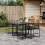 Juego de comedor de jardín 5 piezas ratán sintético negro de , Conjuntos de jardín - Ref: Foro24-3295048, Precio: 295,62 €, D...