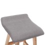Taburete de cocina tela gris claro de , Taburetes de cocina - Ref: Foro24-249575, Precio: 82,53 €, Descuento: %