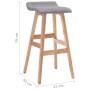 Taburete de cocina tela gris claro de , Taburetes de cocina - Ref: Foro24-249575, Precio: 82,53 €, Descuento: %