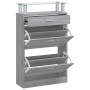 Mueble zapatero madera contrachapada gris Sonoma 63x24x104 cm de , Zapateros y organizadores de calzado - Ref: Foro24-342568,...