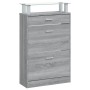 Mueble zapatero madera contrachapada gris Sonoma 63x24x104 cm de , Zapateros y organizadores de calzado - Ref: Foro24-342568,...