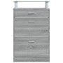 Mueble zapatero madera contrachapada gris Sonoma 63x24x104 cm de , Zapateros y organizadores de calzado - Ref: Foro24-342568,...