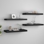 Estante flotante de pared 4 uds MDF negro 60x23,5x3,8 cm de vidaXL, Estantes y estanterías - Ref: Foro24-323834, Precio: 52,8...