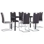Juego de comedor 7 piezas cuero sintético marrón de , muebles para cocinas y comedores - Ref: Foro24-3053029, Precio: 547,36 ...
