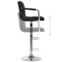 Taburete de barra de cocina de tela negro de , Taburetes de cocina - Ref: Foro24-283415, Precio: 96,85 €, Descuento: %