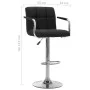 Taburete de barra de cocina de tela negro de , Taburetes de cocina - Ref: Foro24-283415, Precio: 96,85 €, Descuento: %
