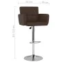 Kitchen stools 2 units brown synthetic leather by , Kitchen stools - Ref: Foro24-323656, Price: 153,11 €, Discount: %