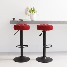 Taburetes de cocina 2 unidades terciopelo rojo vino tinto de , Taburetes de cocina - Ref: Foro24-333001, Precio: 111,34 €, De...