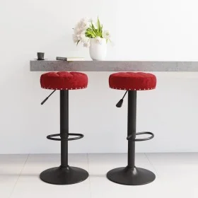 Taburetes de cocina 2 unidades terciopelo rojo vino tinto de , Taburetes de cocina - Ref: Foro24-333001, Precio: 109,31 €, De...