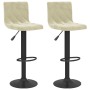 Taburetes de cocina 2 unidades terciopelo crema de , Taburetes de cocina - Ref: Foro24-333730, Precio: 129,39 €, Descuento: %