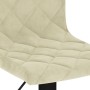 Taburetes de cocina 2 unidades terciopelo crema de , Taburetes de cocina - Ref: Foro24-333730, Precio: 129,39 €, Descuento: %