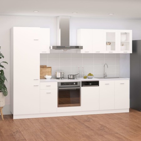 Juego de muebles de cocina 7 piezas madera de ingeniería blanco de , Armarios de cocina - Ref: Foro24-3067639, Precio: 572,25...