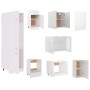 Juego de muebles de cocina 7 piezas madera de ingeniería blanco de , Armarios de cocina - Ref: Foro24-3067639, Precio: 572,25...