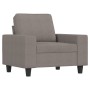 Sillón con taburete tela gris taupe 60 cm de , Sofás - Ref: Foro24-3201150, Precio: 242,63 €, Descuento: %