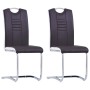 Sillas de comedor voladizas 2 unidades cuero sintético marrón de , Sillas de comedor - Ref: Foro24-281775, Precio: 134,43 €, ...