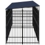 Perrera de exterior con techo de acero 12,9 m² de , Casetas y cercados para perros - Ref: Foro24-3097970, Precio: 2,00 €, Des...