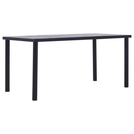 Mesa de comedor de MDF negro y gris hormigón 160x80x75 cm de , Mesas de cocina y de comedor - Ref: Foro24-281859, Precio: 172...