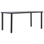 Mesa de comedor de MDF negro y gris hormigón 160x80x75 cm de , Mesas de cocina y de comedor - Ref: Foro24-281859, Precio: 167...