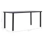 Mesa de comedor de MDF negro y gris hormigón 160x80x75 cm de , Mesas de cocina y de comedor - Ref: Foro24-281859, Precio: 167...