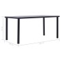 Mesa de comedor de MDF negro y gris hormigón 160x80x75 cm de , Mesas de cocina y de comedor - Ref: Foro24-281859, Precio: 172...