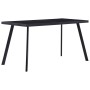 Mesa de comedor de vidrio templado negro 140x70x75 cm de , Mesas de cocina y de comedor - Ref: Foro24-281873, Precio: 142,50 ...