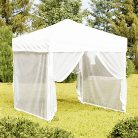 Carpa para fiestas plegable con paredes laterales blanca 2x2 m de , Carpas y cenadores - Ref: Foro24-93510, Precio: 112,65 €,...