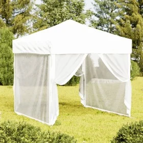 Carpa para fiestas plegable con paredes laterales blanca 2x2 m de , Carpas y cenadores - Ref: Foro24-93510, Precio: 110,42 €,...