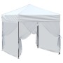 Carpa para fiestas plegable con paredes laterales blanca 2x2 m de , Carpas y cenadores - Ref: Foro24-93510, Precio: 112,65 €,...
