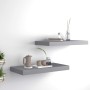 Estantes flotantes de pared 2 uds MDF gris 50x23x3,8 cm de vidaXL, Estantes y estanterías - Ref: Foro24-323851, Precio: 30,71...