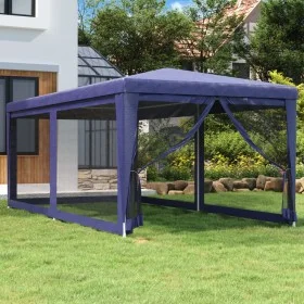 Carpa para fiestas con 6 paredes de malla HDPE azul 3x6 m de , Carpas y cenadores - Ref: Foro24-319237, Precio: 124,15 €, Des...