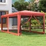Carpa para fiestas con 6 paredes de malla HDPE rojo 3x6 m de , Carpas y cenadores - Ref: Foro24-319240, Precio: 133,33 €, Des...