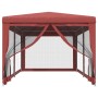 Carpa para fiestas con 6 paredes de malla HDPE rojo 3x6 m de , Carpas y cenadores - Ref: Foro24-319240, Precio: 136,13 €, Des...