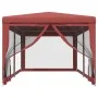 Carpa para fiestas con 6 paredes de malla HDPE rojo 3x6 m de , Carpas y cenadores - Ref: Foro24-319240, Precio: 133,33 €, Des...
