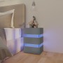 Mesita de noche luz LED madera de ingeniería gris 45x35x67 cm de , Mesitas de noche - Ref: Foro24-326842, Precio: 101,08 €, D...