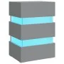 Mesita de noche luz LED madera de ingeniería gris 45x35x67 cm de , Mesitas de noche - Ref: Foro24-326842, Precio: 99,61 €, De...