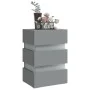 Mesita de noche luz LED madera de ingeniería gris 45x35x67 cm de , Mesitas de noche - Ref: Foro24-326842, Precio: 99,61 €, De...