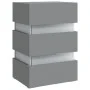 Mesita de noche luz LED madera de ingeniería gris 45x35x67 cm de , Mesitas de noche - Ref: Foro24-326842, Precio: 99,61 €, De...