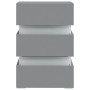 Mesita de noche luz LED madera de ingeniería gris 45x35x67 cm de , Mesitas de noche - Ref: Foro24-326842, Precio: 101,08 €, D...